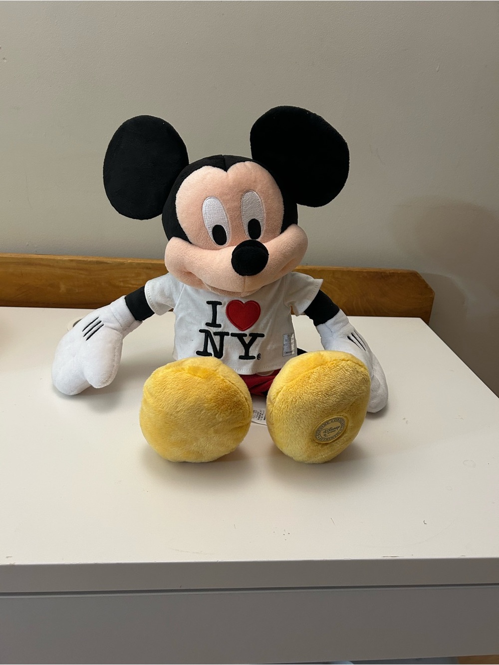 Disney Mickey Mouse Plush - Black, Cream, White & Yellow